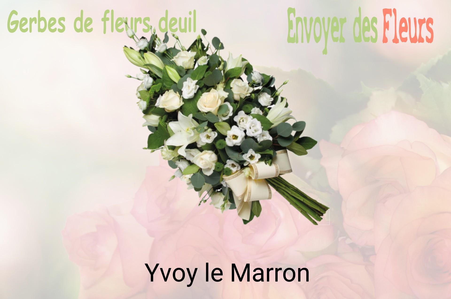 Gerbe de fleurs de deuil livrée à Yvoy-le-Marron